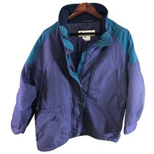Columbia Womens Granite Peak Jacket Large Purple Blue Full Zip Outdoors Hiking